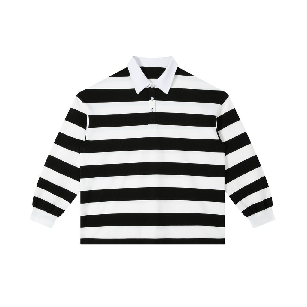 Colour Block Stripe Polo Shirt