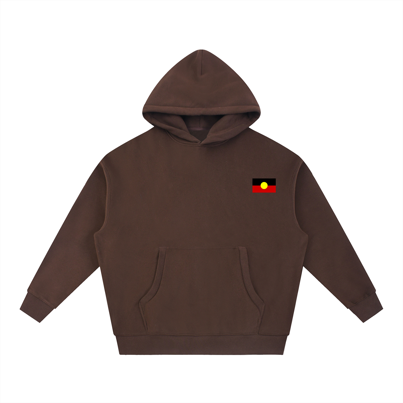 NEVER CEDED Essential Oversized Boxy Fit Fleece Hoodie