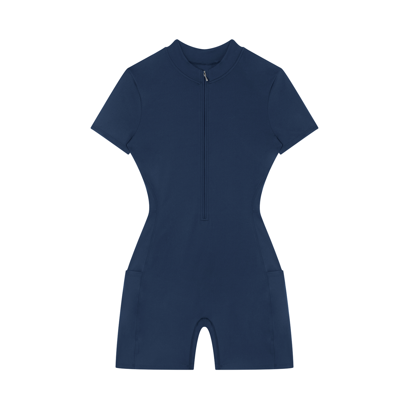 Women's Quarter-Zip Short Sleeve Romper