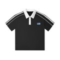 LewaVesi Contrast Collar Short-Sleeve Polo Shirt