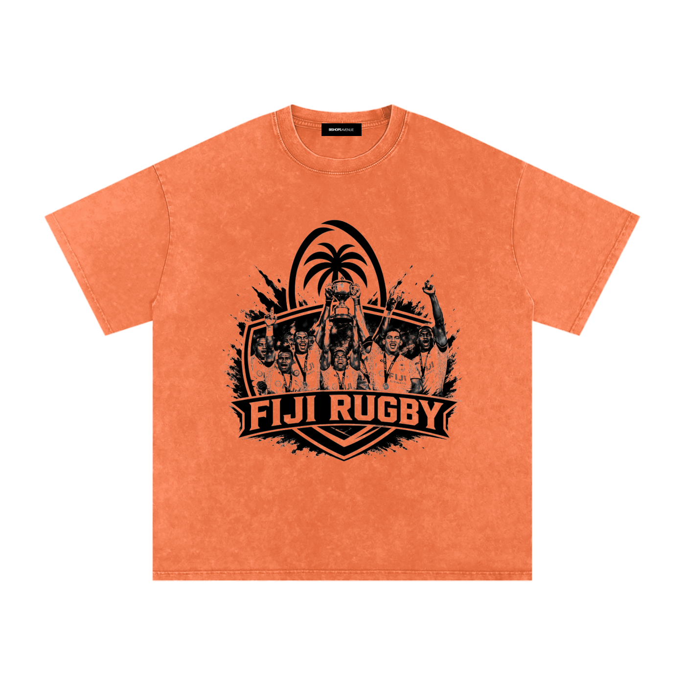Fiji Rugby Snow Washed Oversized Cotton T-Shirt