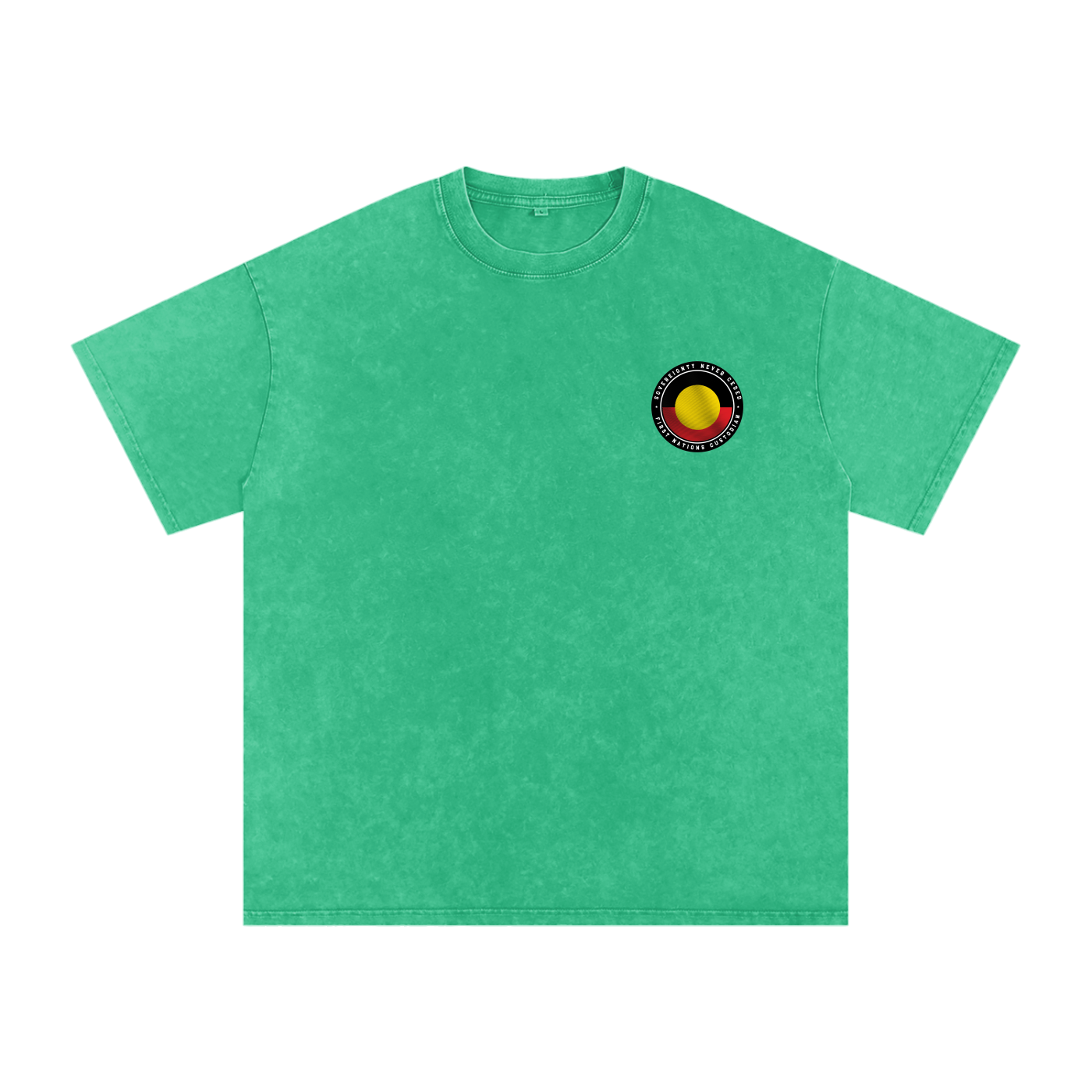NEVER CEDED - BASE Snow Washed Oversized Cotton T-Shirt