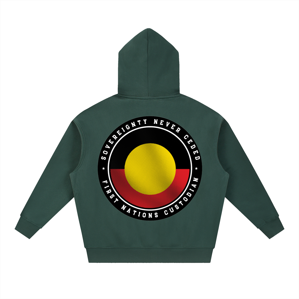 NEVER CEDED Thick Fit Fleece Hoodie