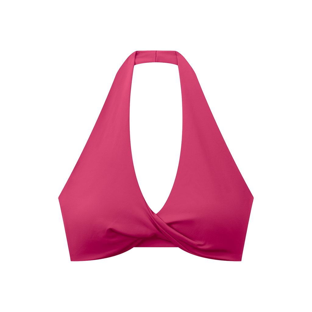 Women's Pleated Halter Sports Bra