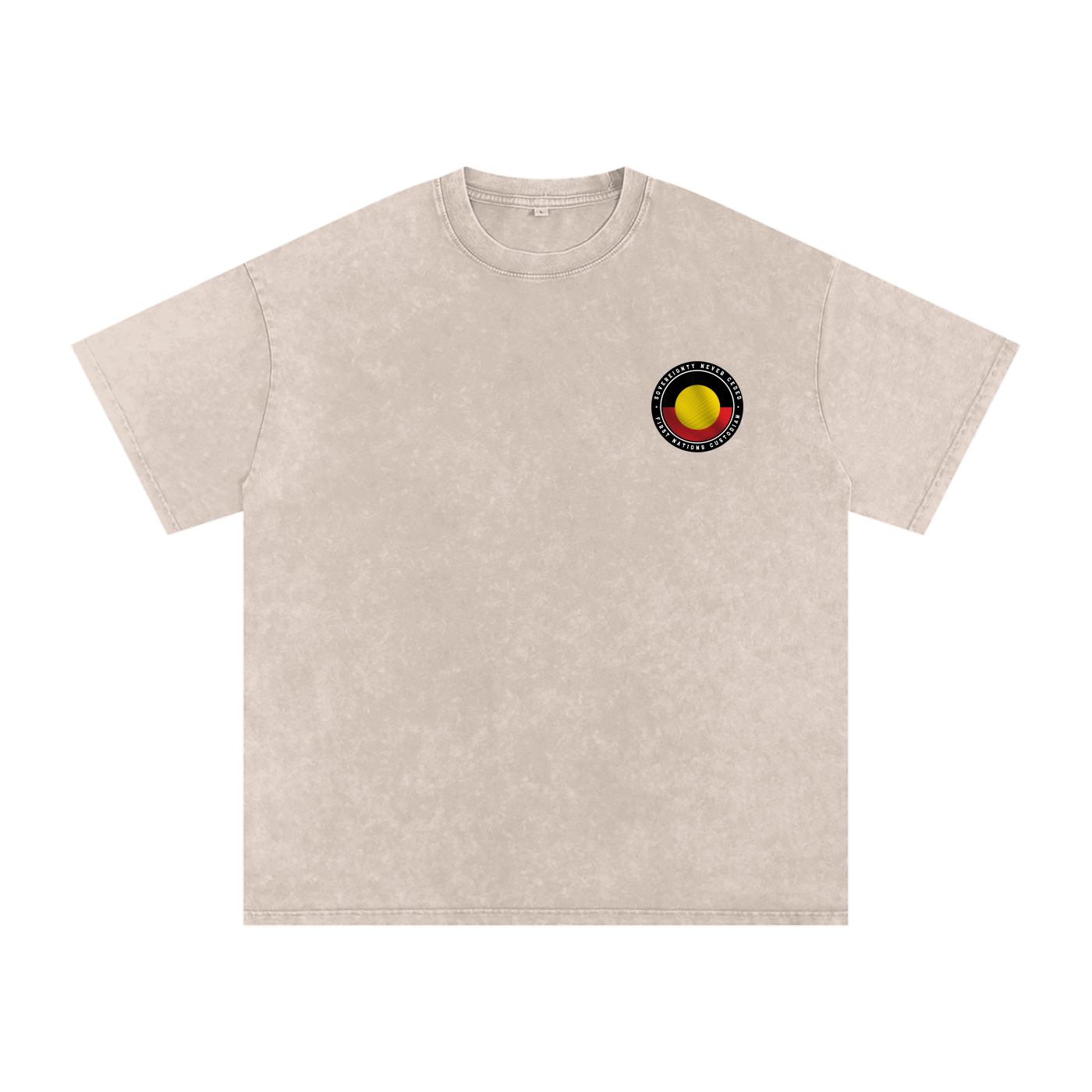 NEVER CEDED - BASE Snow Washed Oversized Cotton T-Shirt