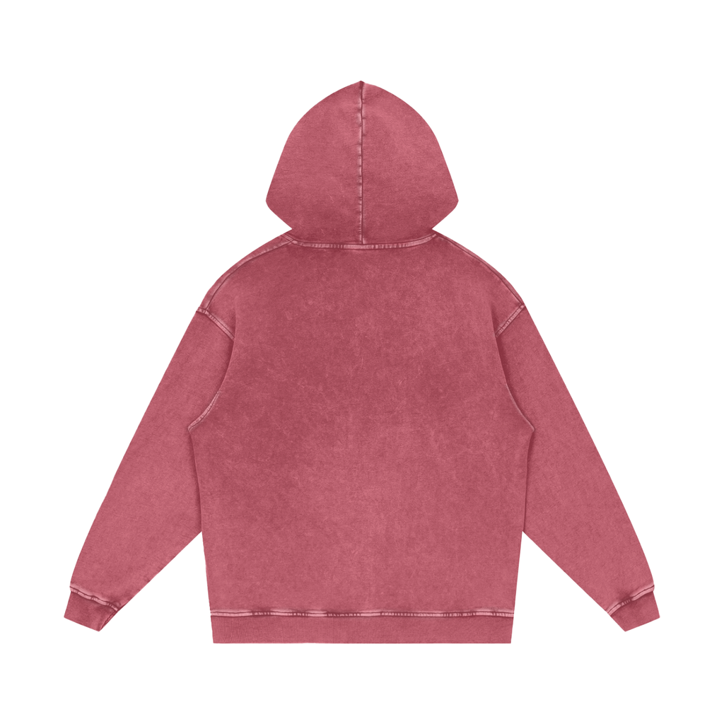 Snow Washed Loose Cotton Hoodie 420