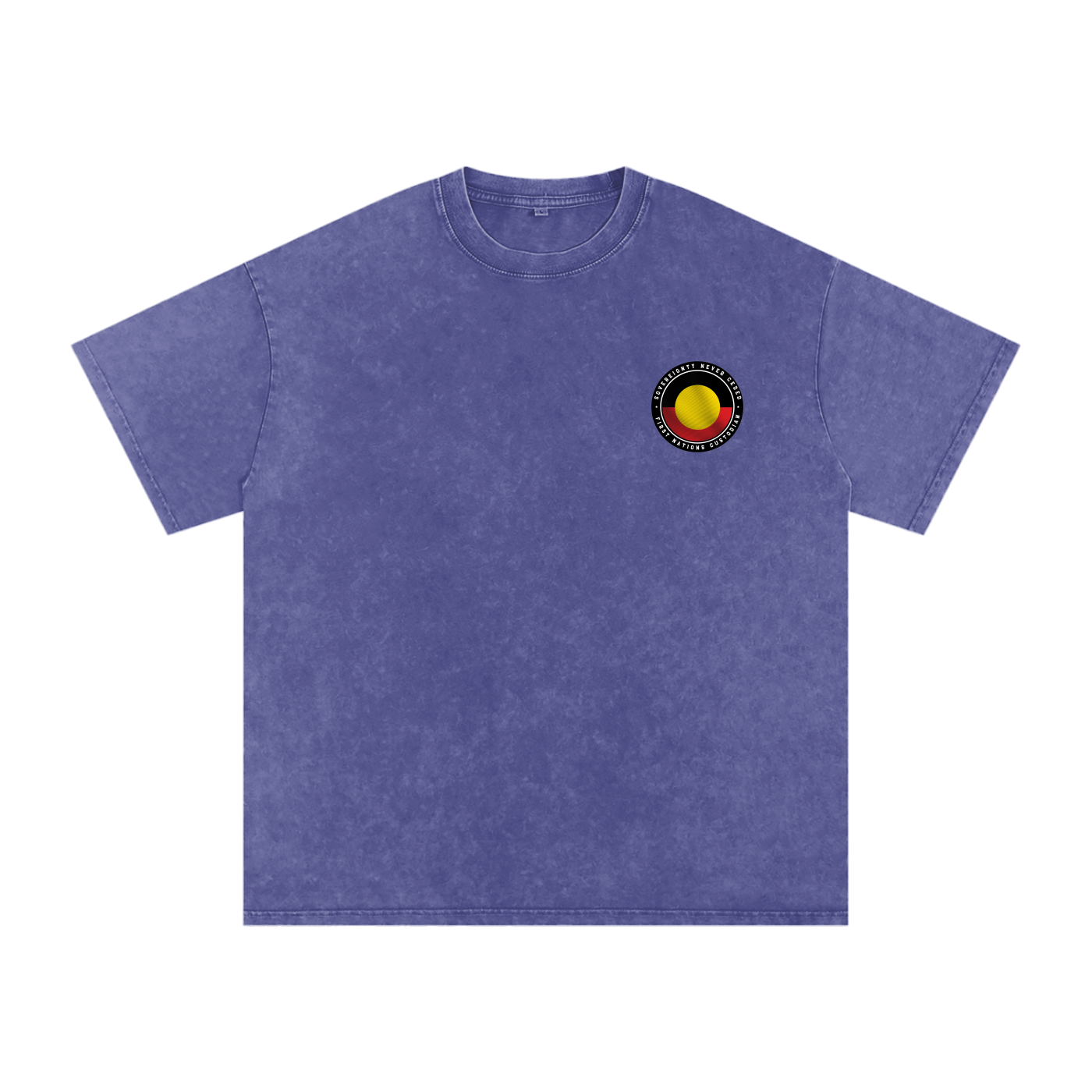 NEVER CEDED - BASE Snow Washed Oversized Cotton T-Shirt