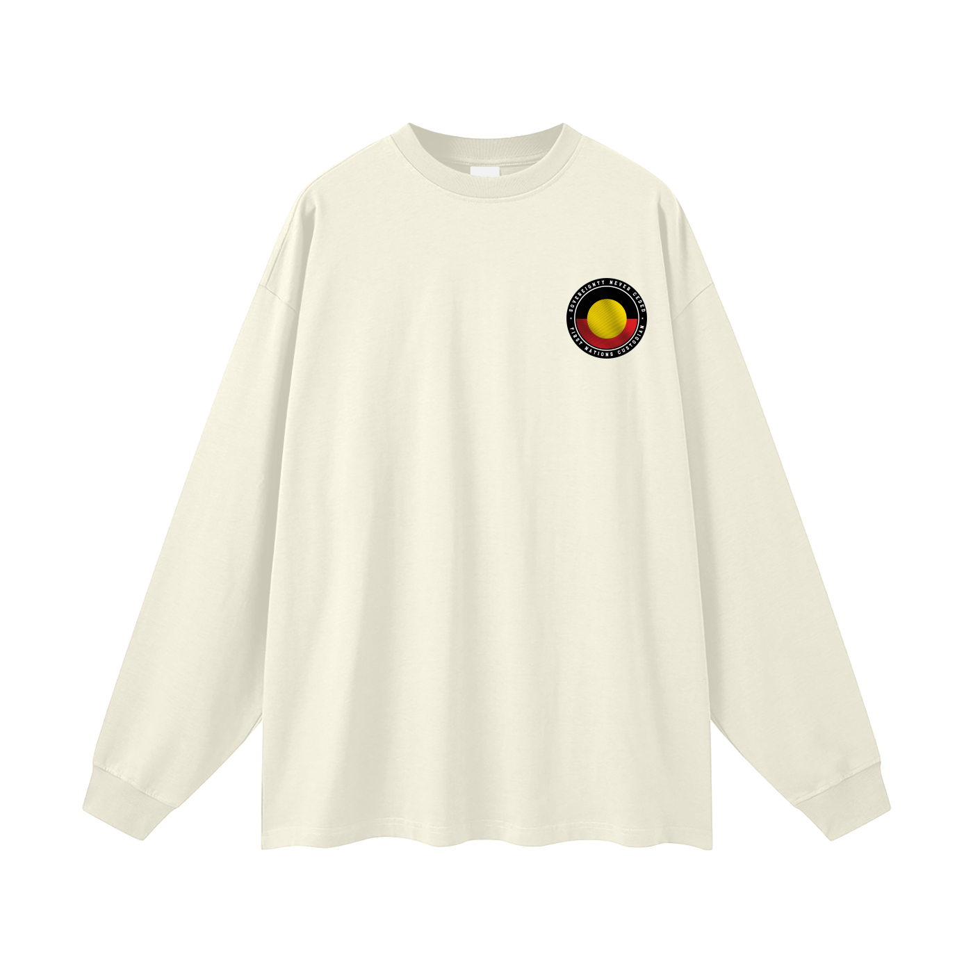 NEVER CEDED Oversized Unisex Long Sleeve T-Shirt