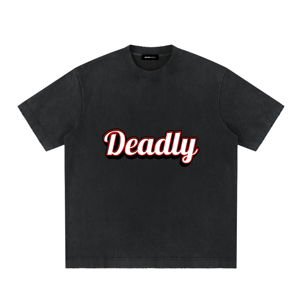 Heavyweight Vintage Washed Frayed T-Shirt