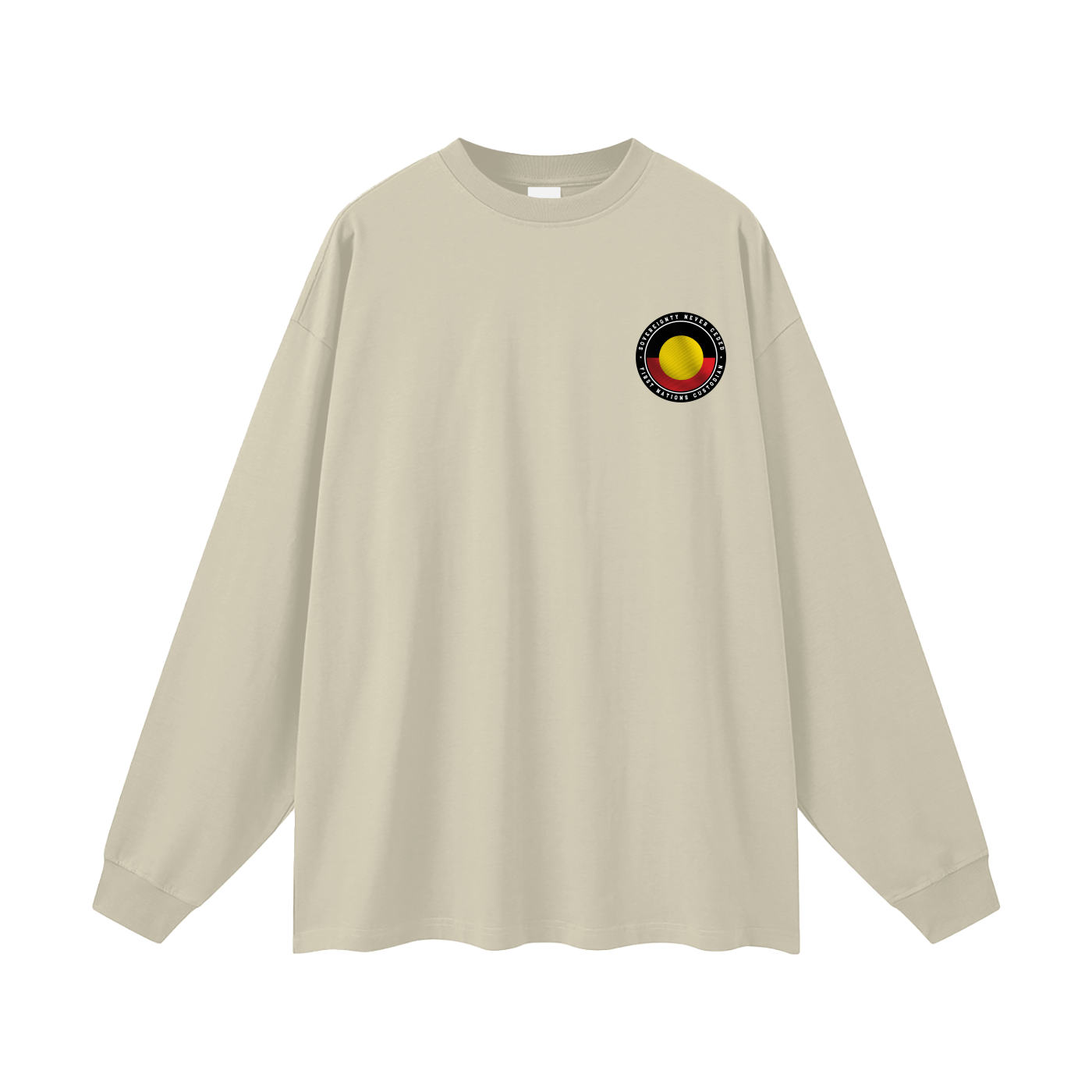 NEVER CEDED Oversized Unisex Long Sleeve T-Shirt