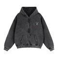 NEVER CEDED Zip-Through Boxy Fleece Hoodie