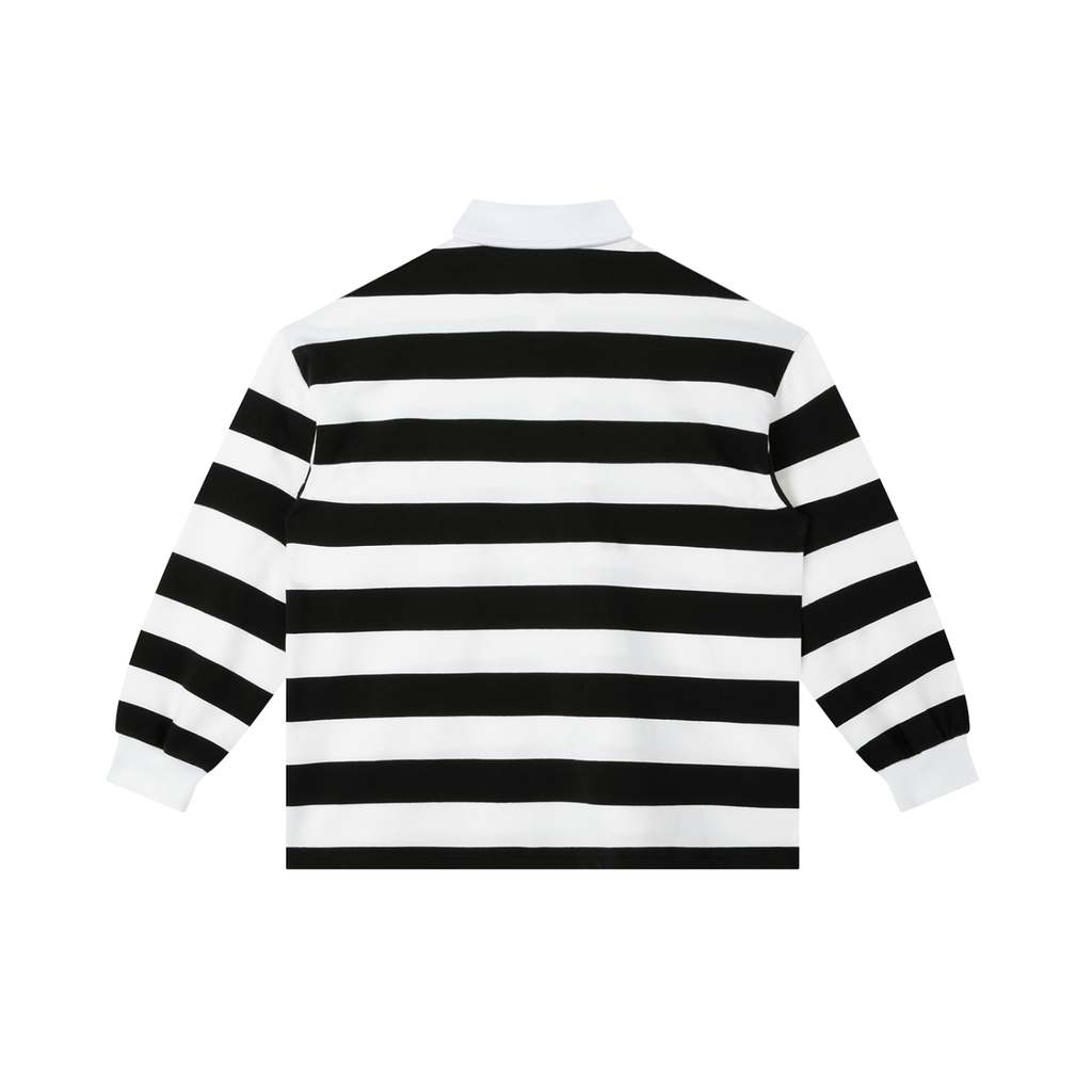 Colour Block Stripe Polo Shirt