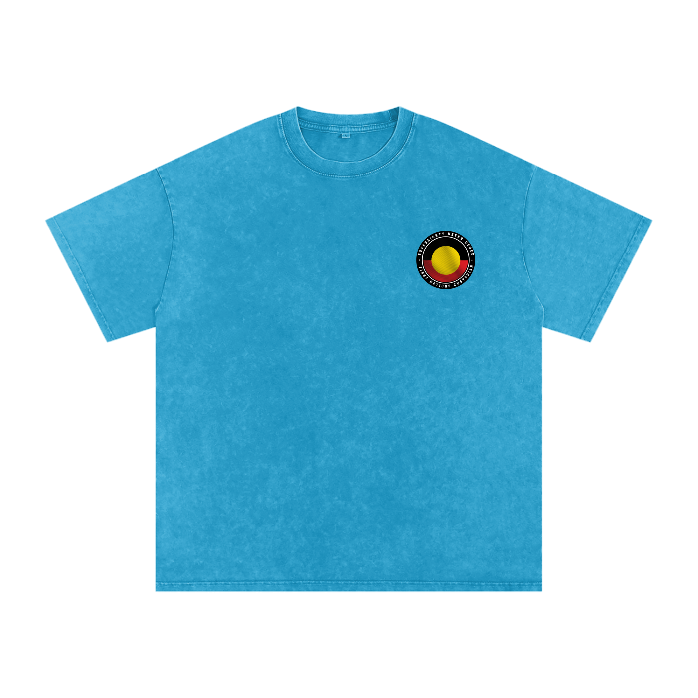 NEVER CEDED - BASE Snow Washed Oversized Cotton T-Shirt