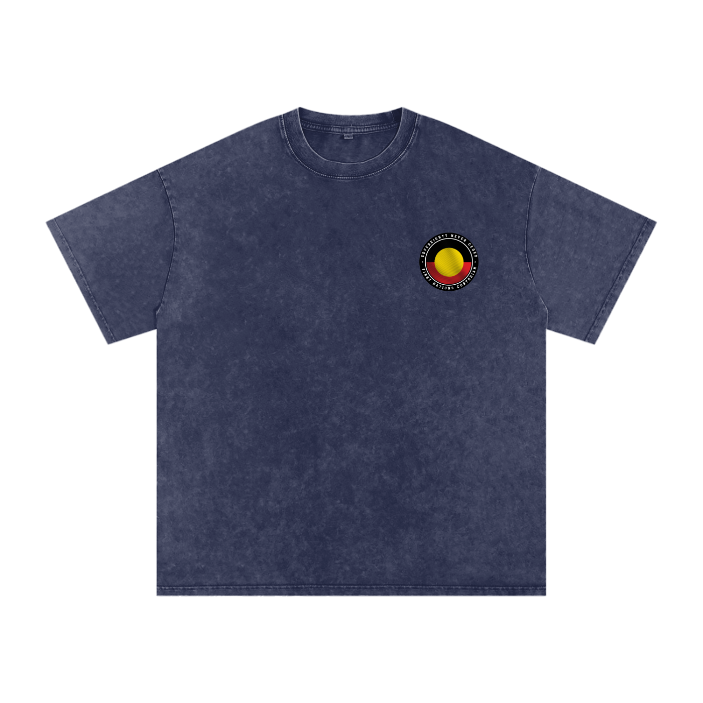NEVER CEDED - BASE Snow Washed Oversized Cotton T-Shirt