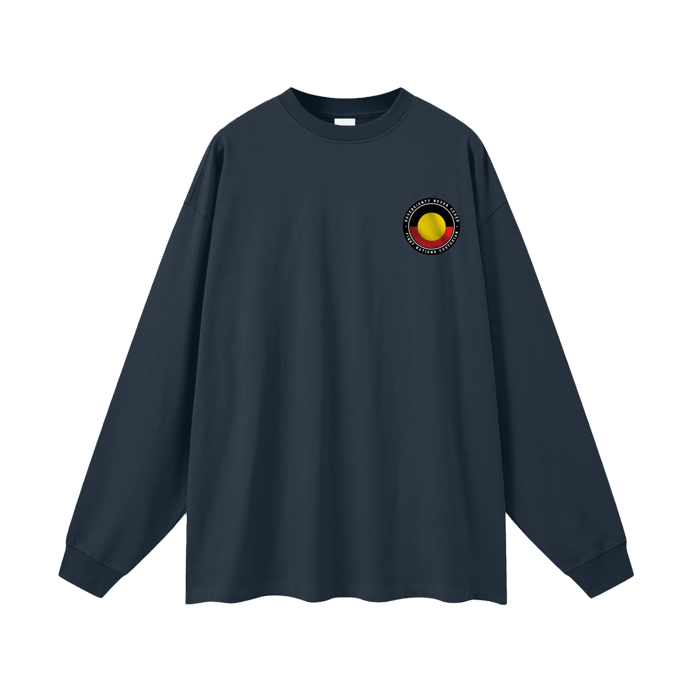 NEVER CEDED Oversized Unisex Long Sleeve T-Shirt