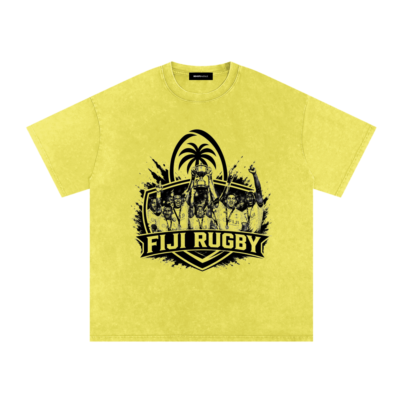 Fiji Rugby Snow Washed Oversized Cotton T-Shirt