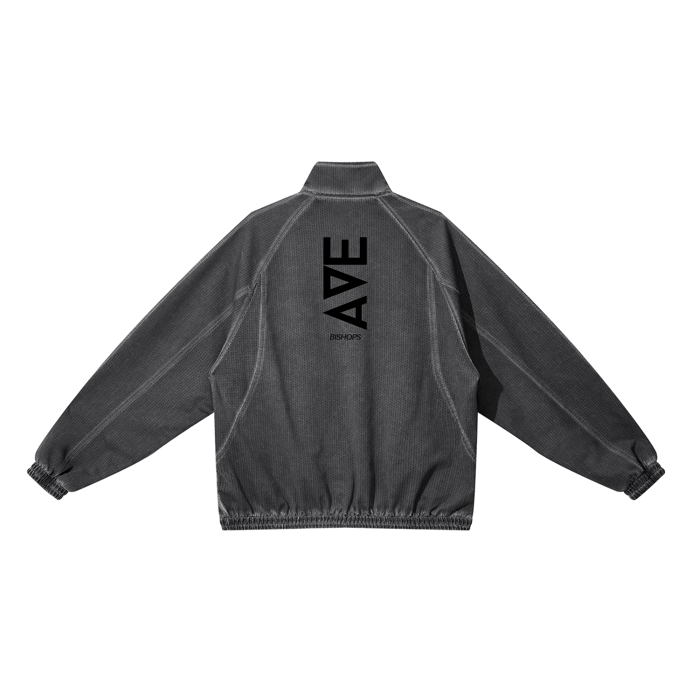 Bishops Avenue Unisex Vintage Wash Full Zip Mesh Jacket