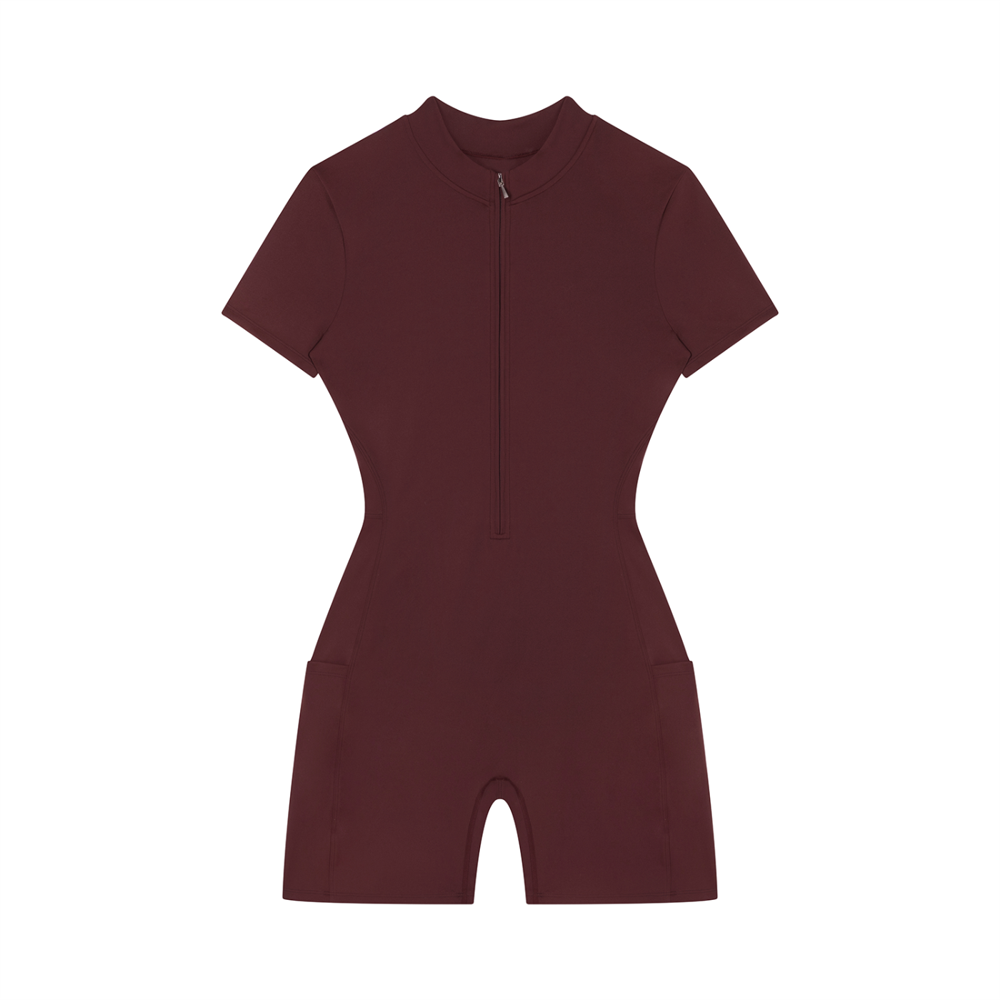 Women's Quarter-Zip Short Sleeve Romper