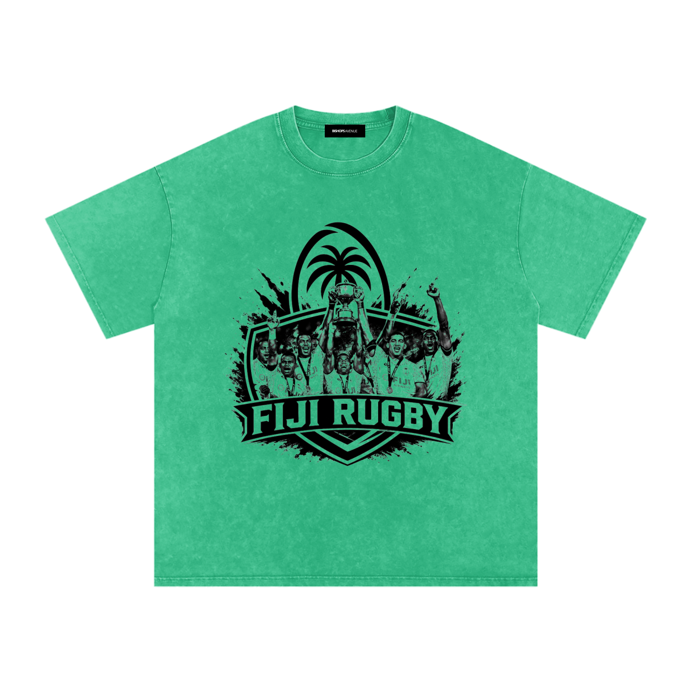 Fiji Rugby Snow Washed Oversized Cotton T-Shirt