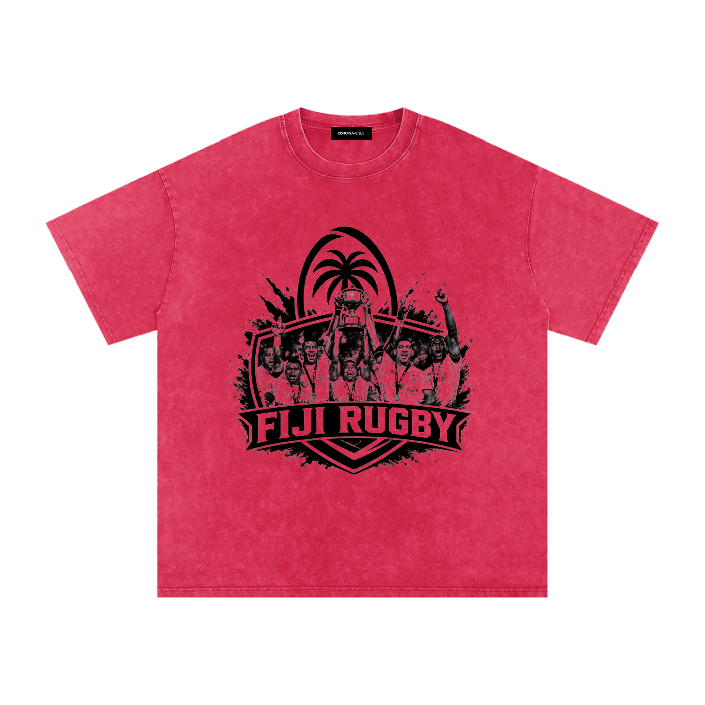 Fiji Rugby Snow Washed Oversized Cotton T-Shirt