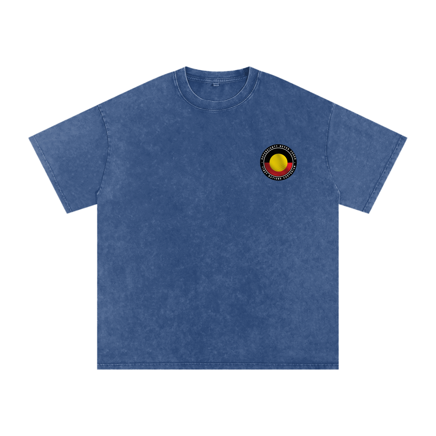 NEVER CEDED - BASE Snow Washed Oversized Cotton T-Shirt