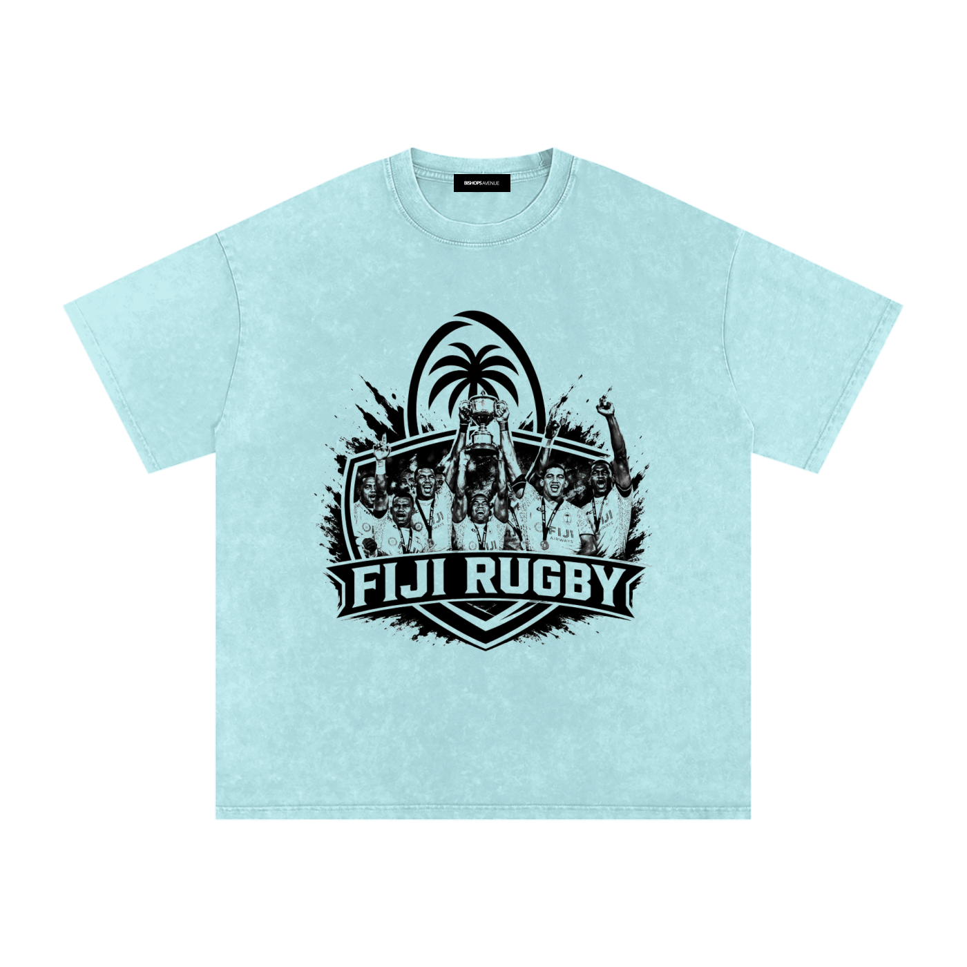 Fiji Rugby Snow Washed Oversized Cotton T-Shirt
