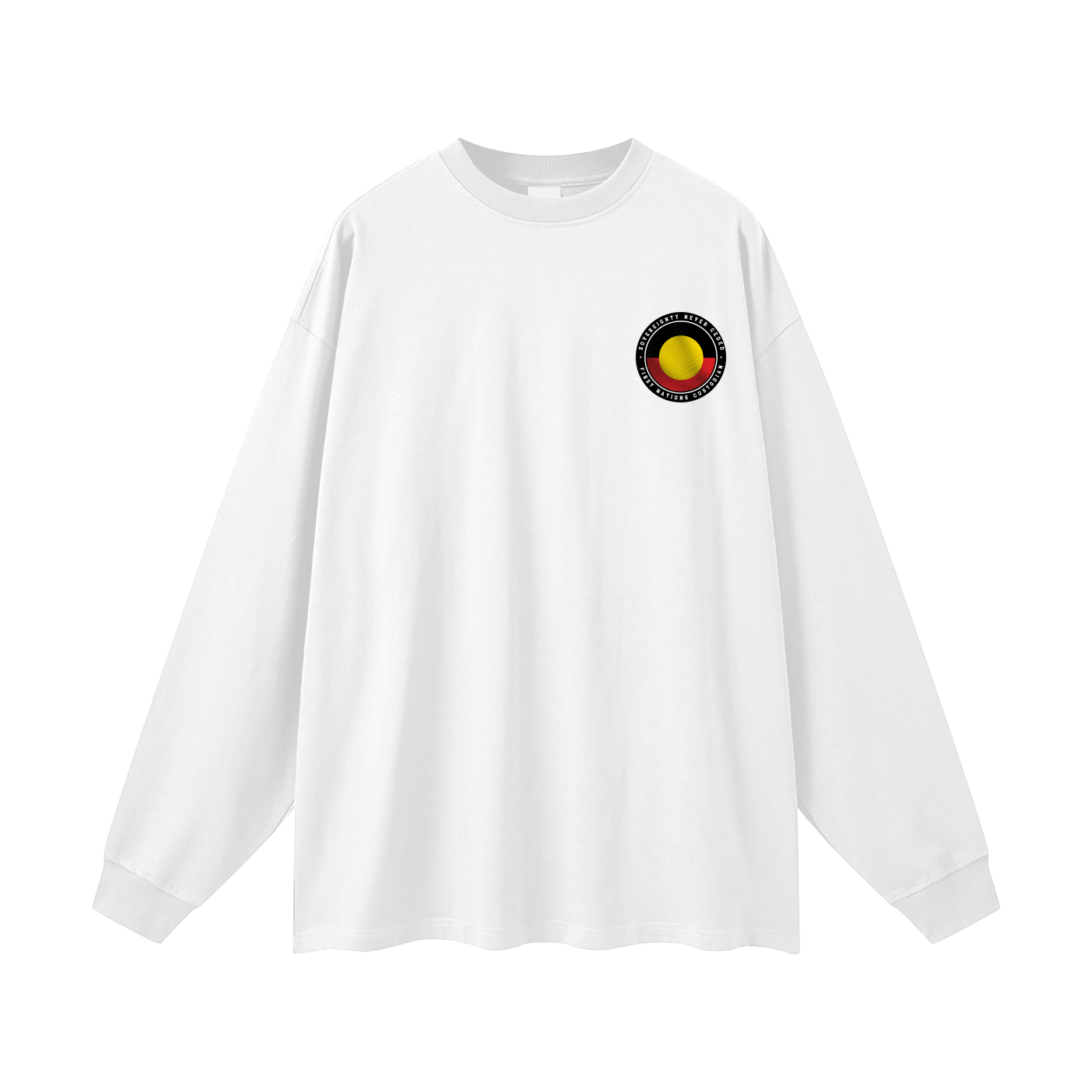 NEVER CEDED Oversized Unisex Long Sleeve T-Shirt