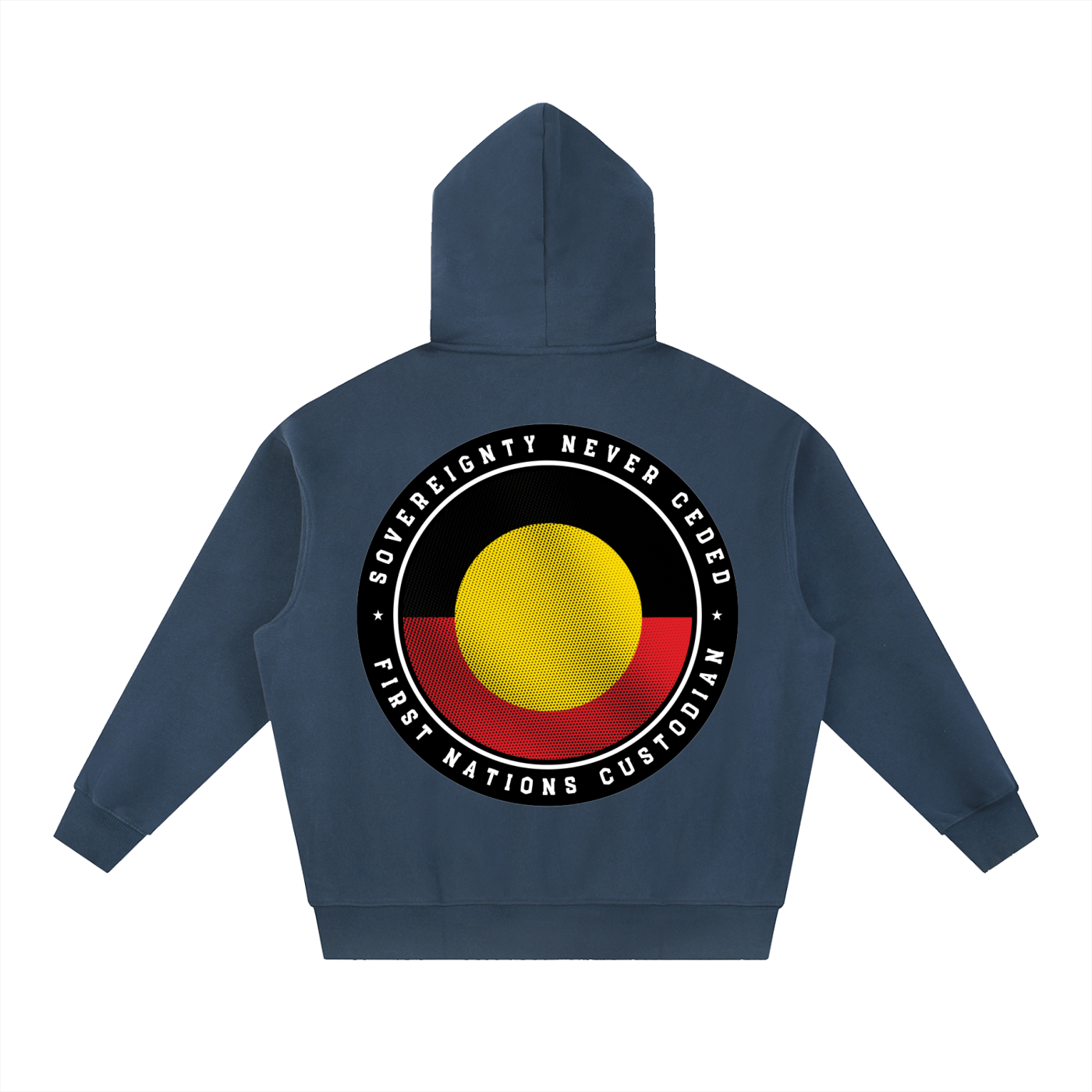 NEVER CEDED Essential Oversized Boxy Fit Fleece Hoodie