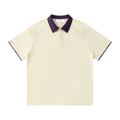 Contrast Collar Raglan Polo Shirt