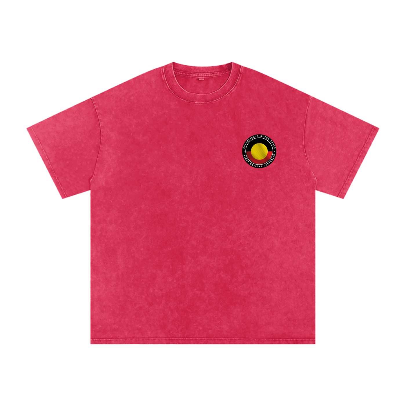 NEVER CEDED - BASE Snow Washed Oversized Cotton T-Shirt