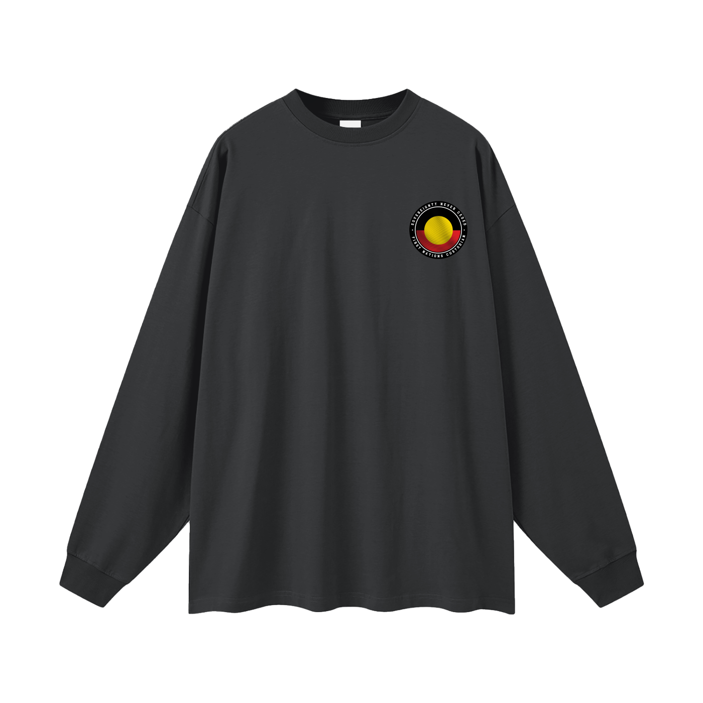 NEVER CEDED Oversized Unisex Long Sleeve T-Shirt