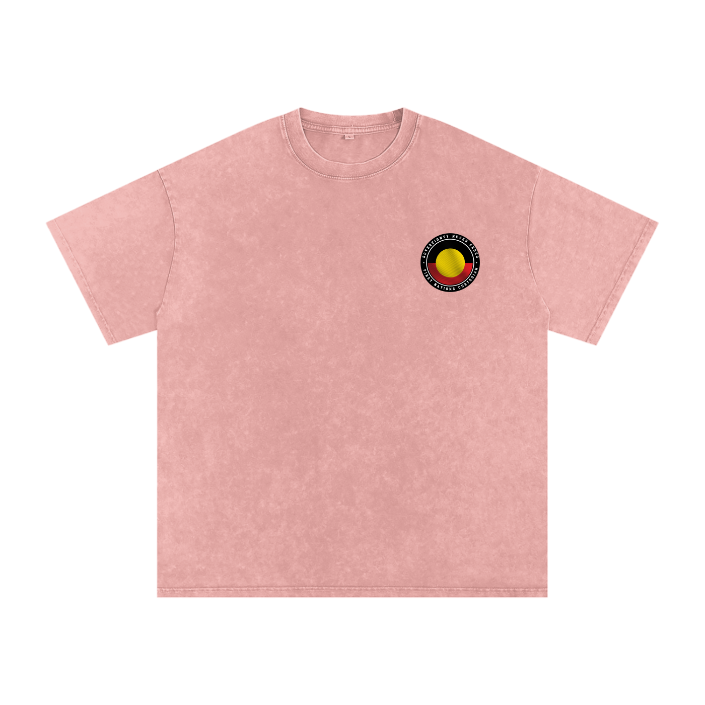 NEVER CEDED - BASE Snow Washed Oversized Cotton T-Shirt