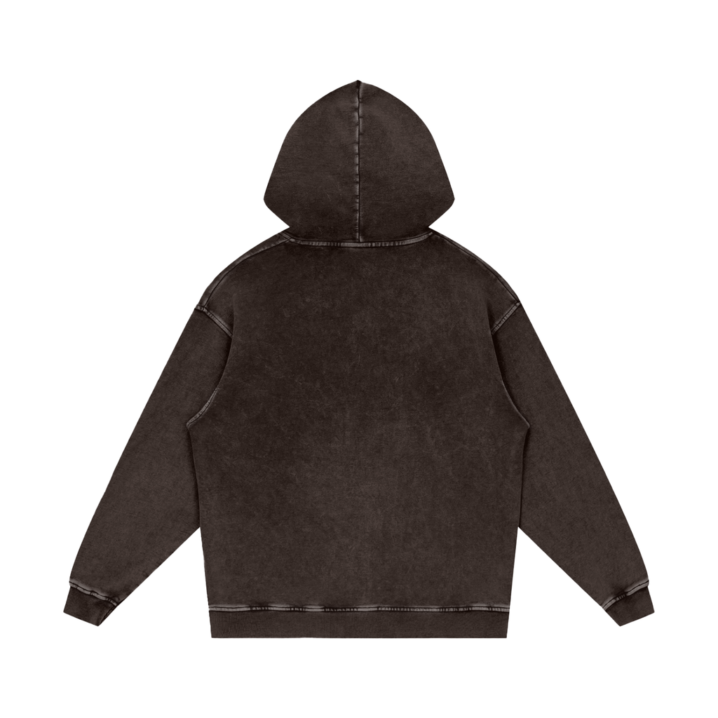 Snow Washed Loose Cotton Hoodie 420