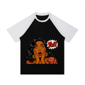 Contrast Raglan Sleeve Mesh T-Shirt