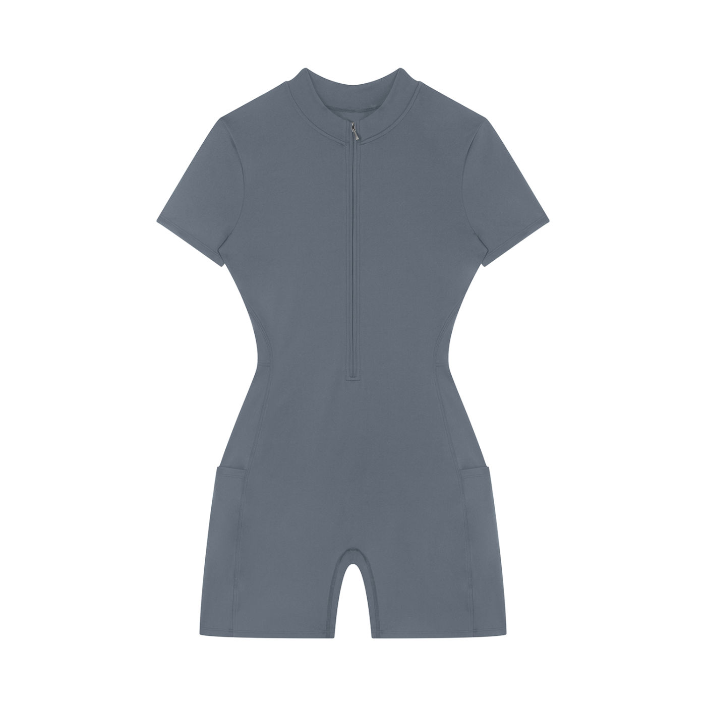 Women's Quarter-Zip Short Sleeve Romper