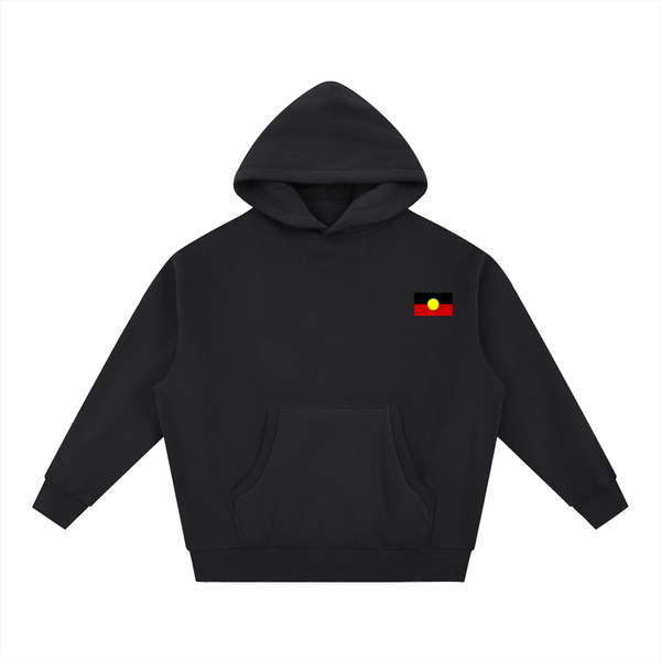 NEVER CEDED Essential Oversized Boxy Fit Fleece Hoodie