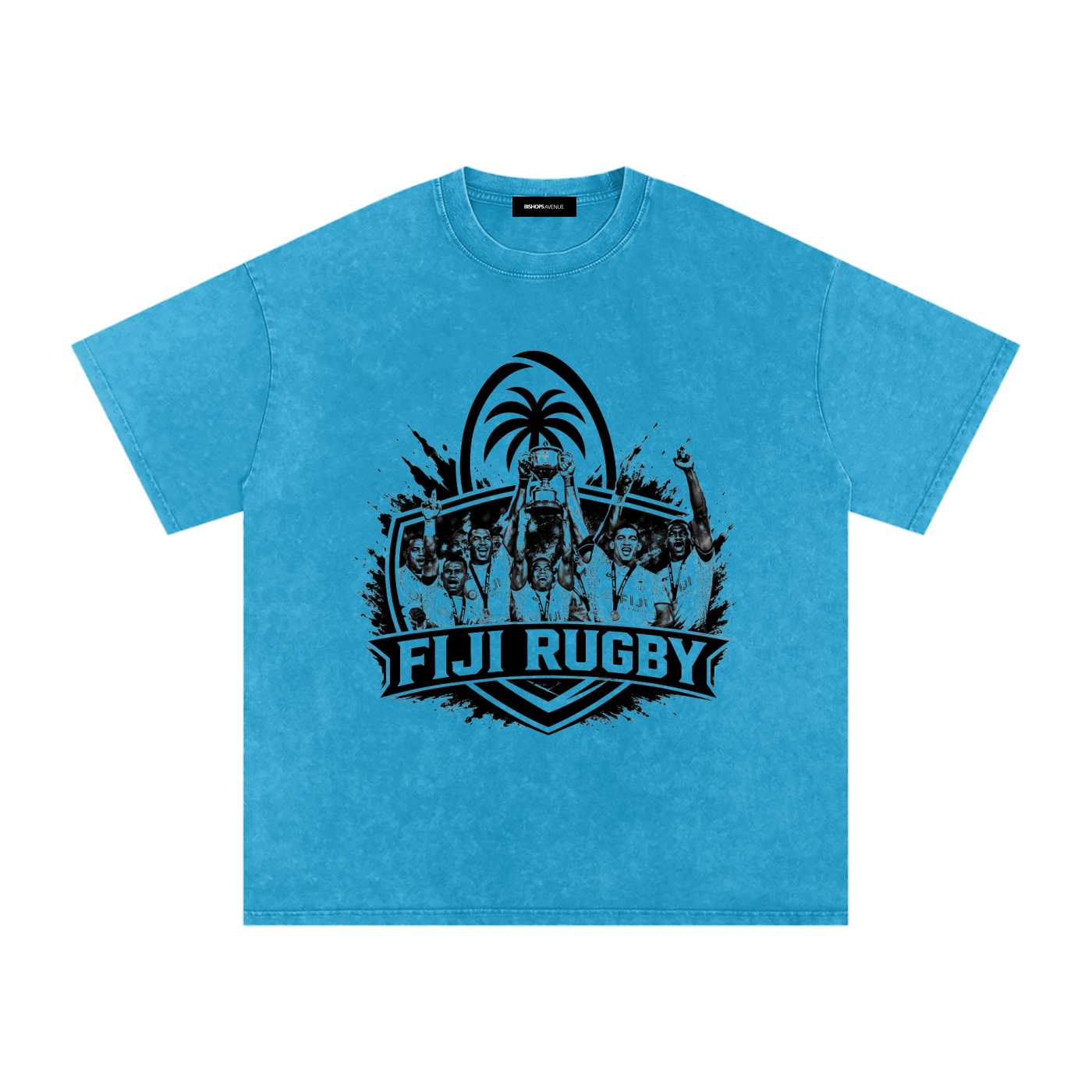 Fiji Rugby Snow Washed Oversized Cotton T-Shirt