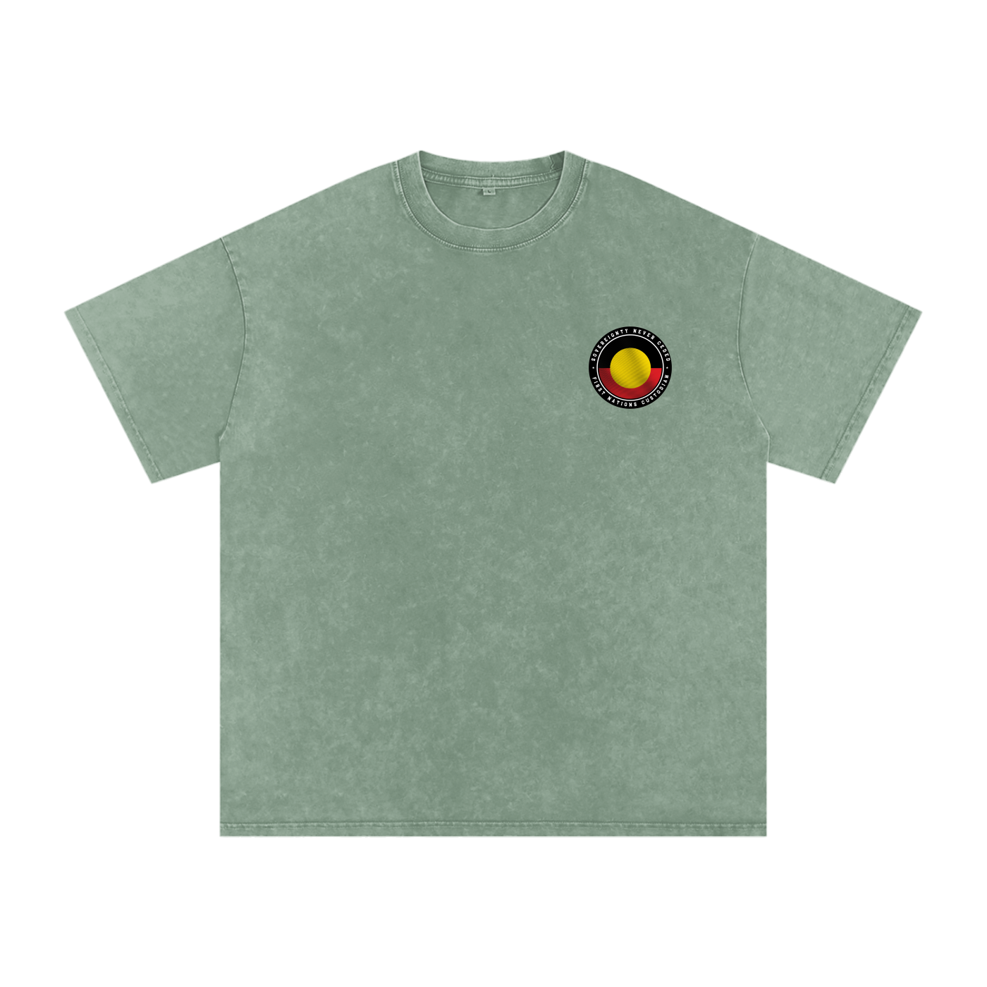 NEVER CEDED - BASE Snow Washed Oversized Cotton T-Shirt