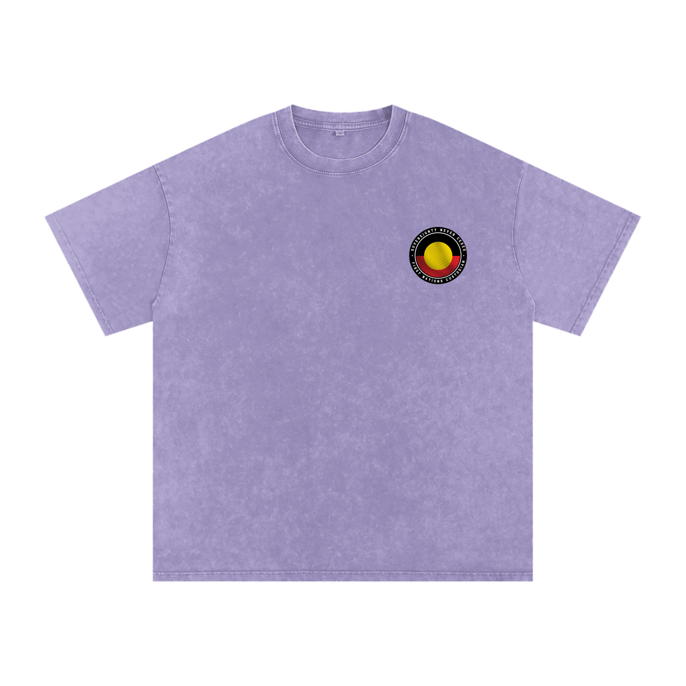 NEVER CEDED - BASE Snow Washed Oversized Cotton T-Shirt