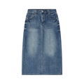 Women’s Vintage Wash Denim Skirt