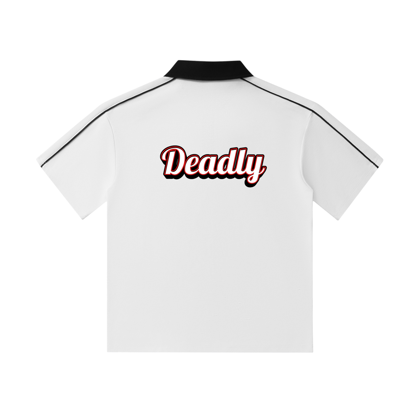 Deadly Contrast Collar Short-Sleeve Polo Shirt