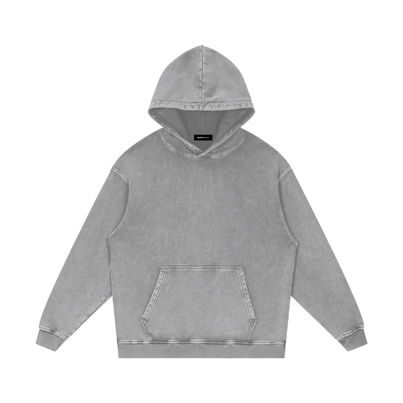 Snow Washed Loose Cotton Hoodie 420