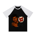 Contrast Raglan Sleeve Mesh T-Shirt