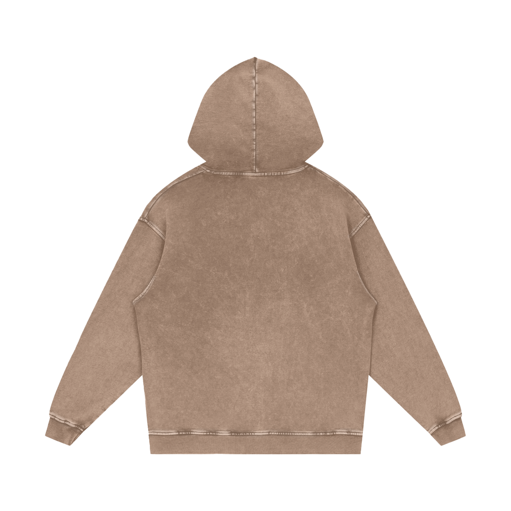 Snow Washed Loose Cotton Hoodie 420