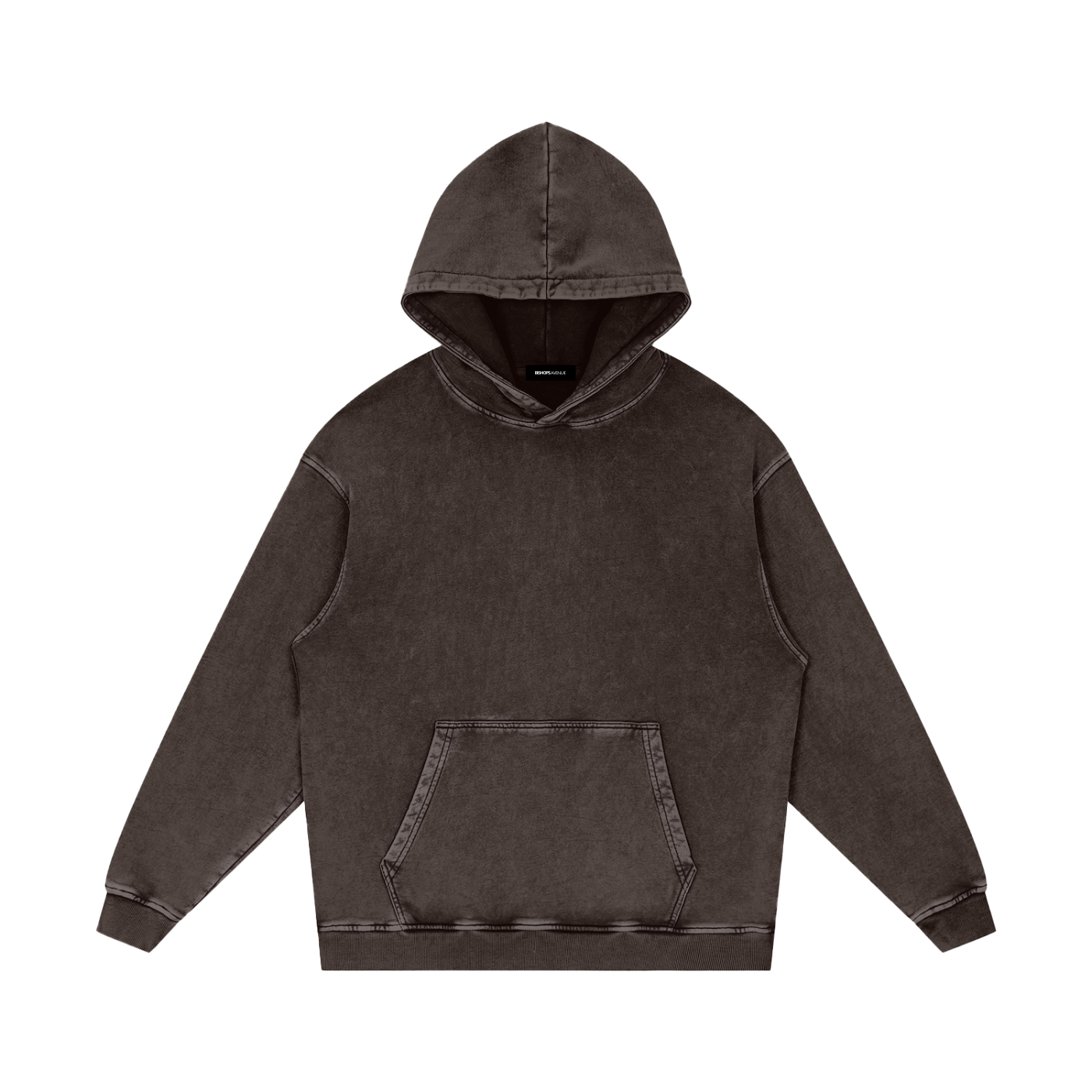 Snow Washed Loose Cotton Hoodie 420