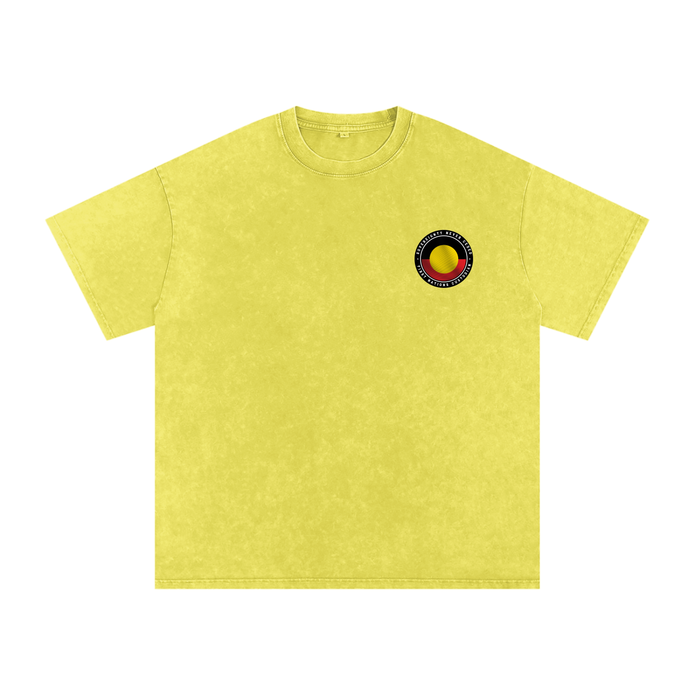 NEVER CEDED - BASE Snow Washed Oversized Cotton T-Shirt