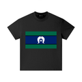Torres Strait Island Large Flag Pure Cotton Essential Kids T-Shirt