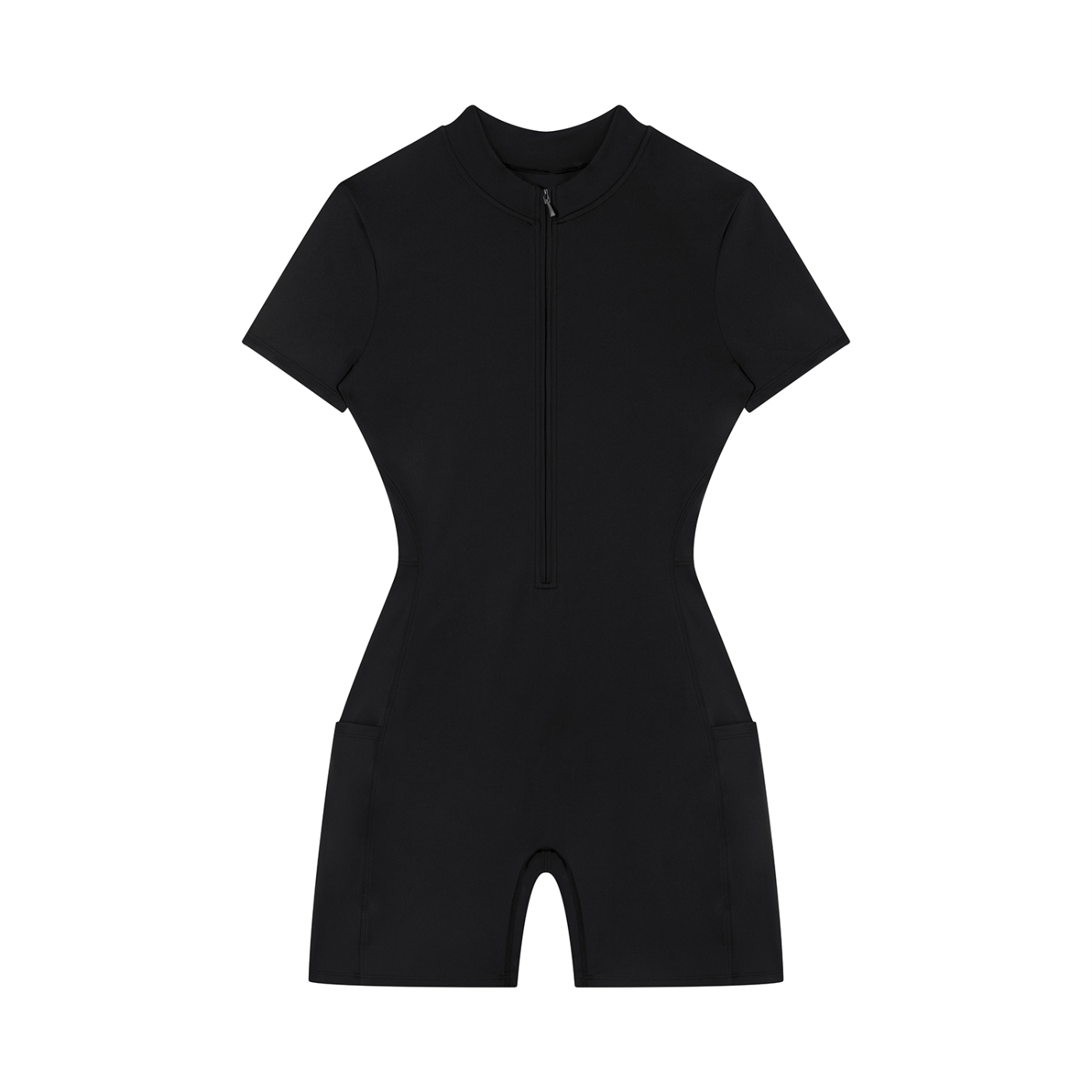 Women's Quarter-Zip Short Sleeve Romper
