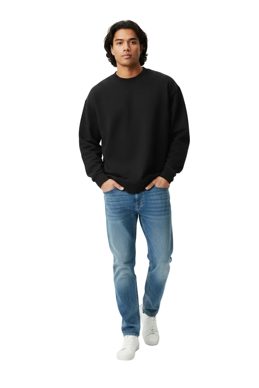 Drop Shoulder Crewneck Sweatshirt