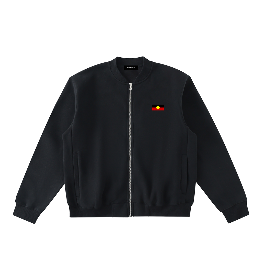 Port Lincoln Zip-Up Fleeced Varsity Jacket